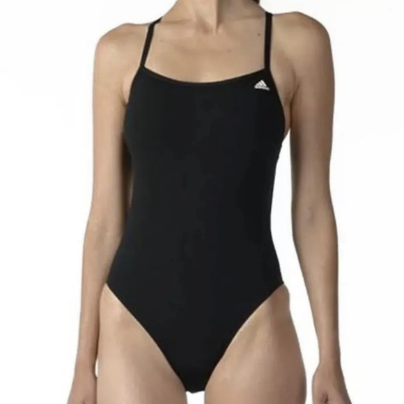 Adidas Infinitex Solid C Back One Piece Swimsuit Black Womens Size 22(2XS) - Picture 9 of 10